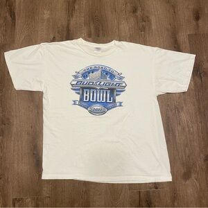 Vintage Bud Light Bowl 2011 North Texas White T-Shirt Size XL
